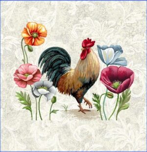 Cocos de Paste Jacquard cu flori - Pernă decorativă