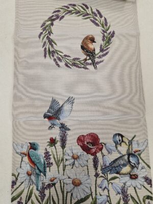 Coroniță și pasăre de primăvară Jacquard - Pernă decorativă