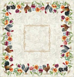 Față de masă - Cocos de Paste Jacquard cu flori