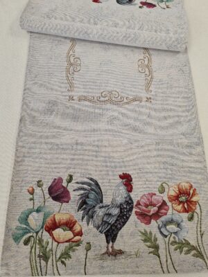 Față de masă - Iepurași de Paște Jacquard într-un coș