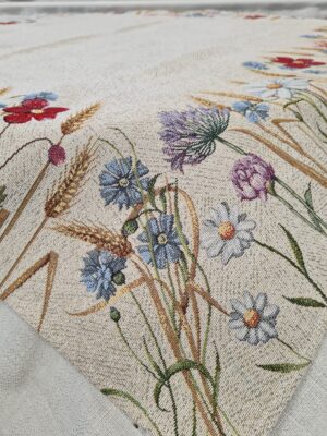 Față de masă - Jacquard Flori de primavara