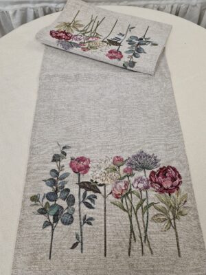Față de masă - Maci Jacquard