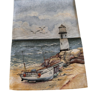 Față de masă - Maci Jacquard
