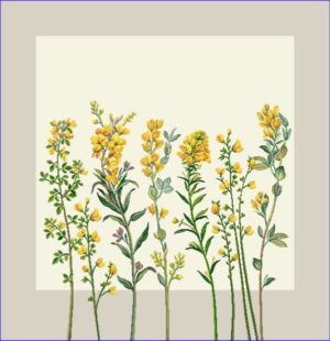Jacquard Flori galbene - Pernă decorativă
