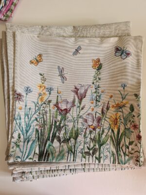 Jacquard Gradina de vara cu fluturi - Pernă decorativă