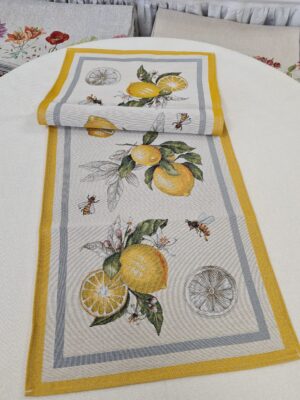 Jacquard Limoni-Traversă/Servete de masă