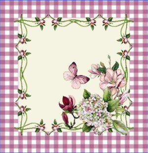 Jacquard Roz cec si flori - Pernă decorativă