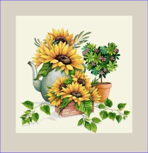 Jacquard Sunflowers 01 - Pernă decorativă