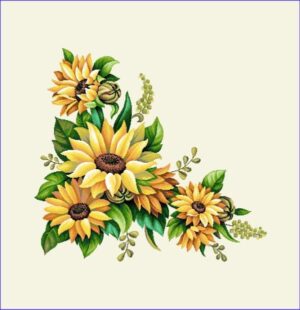 Jacquard Sunflowers 02 - Pernă decorativă
