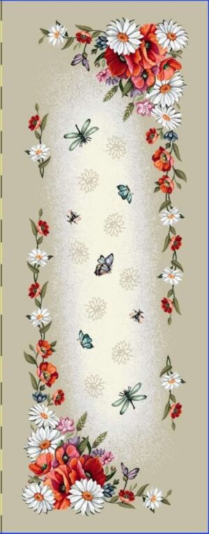 Margarete și maci Jacquard - Traversă/Servete de masă