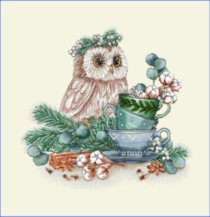 Pernă decorativă jacquard - Art 19 Owl