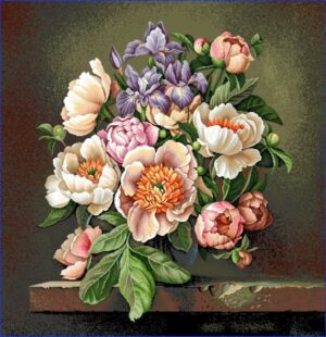 Pernă decorativă jacquard - Flowers Art 14