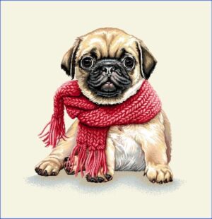 Pug catelus Pernă decorativă jacquard - Art 11